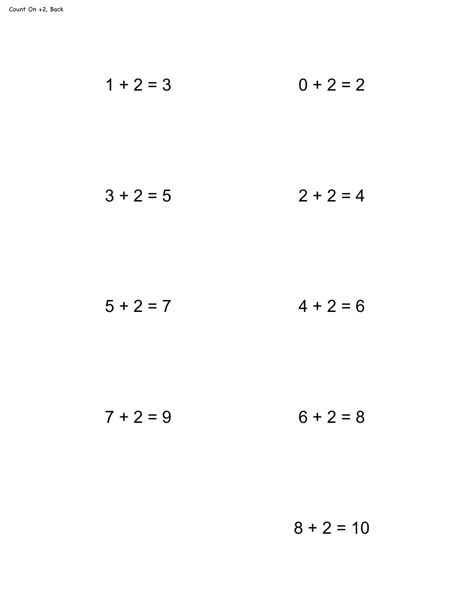 Math Flashcard Templates - Addition, Page 5
