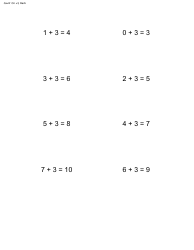 Math Flashcard Templates - Addition, Page 7