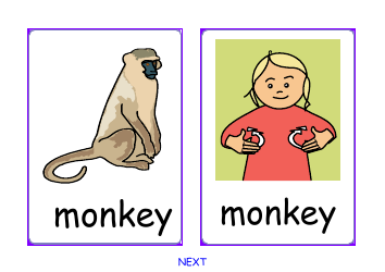 Sign Language Flashcards: Five Little Monkeys - Deafsign, Page 3