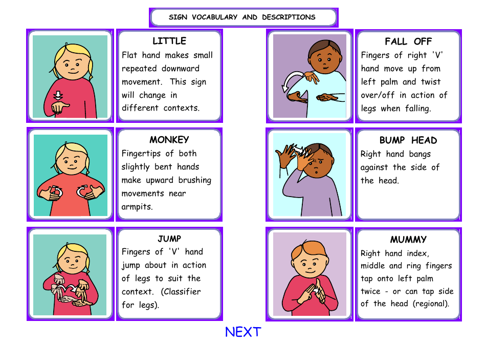 Sign Language Flashcards: Five Little Monkeys - Deafsign, Page 8