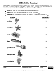 Sh Sound Worksheet - Super Duper Publications, Page 21