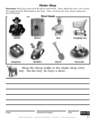 Sh Sound Worksheet - Super Duper Publications, Page 27