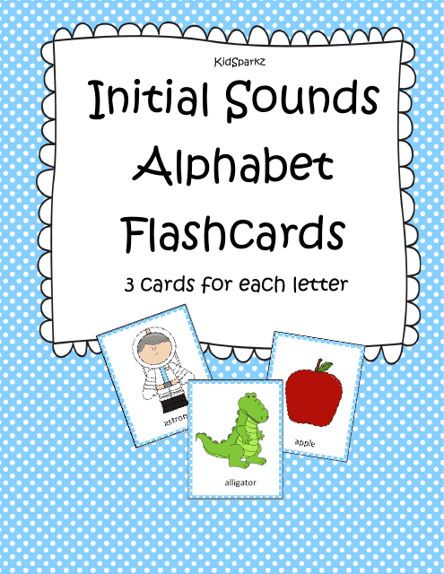 Initial Sounds Alphabet Flashcards