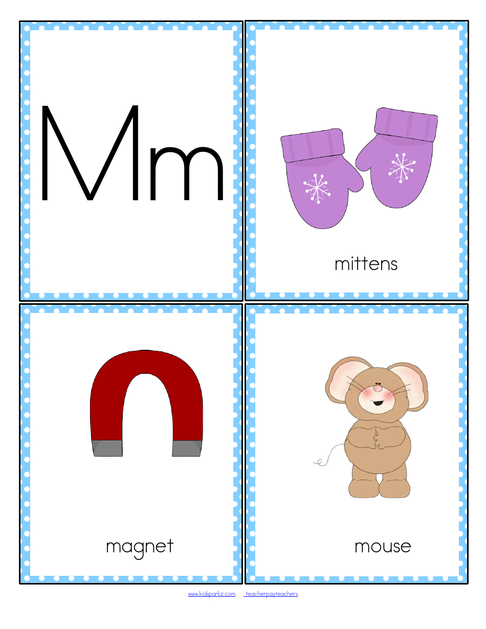 Initial Sounds Alphabet Flashcards, Page 14