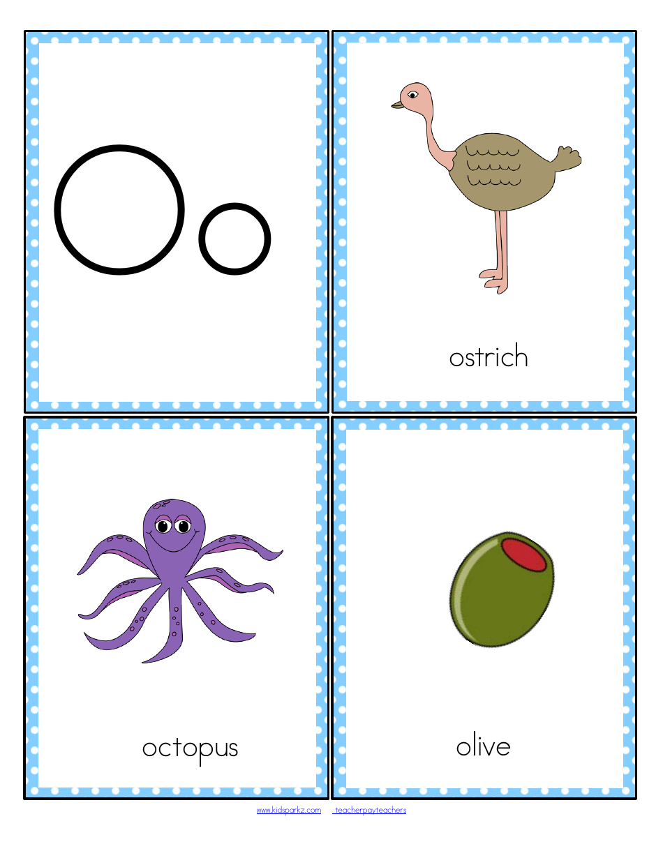 Initial Sounds Alphabet Flashcards, Page 16