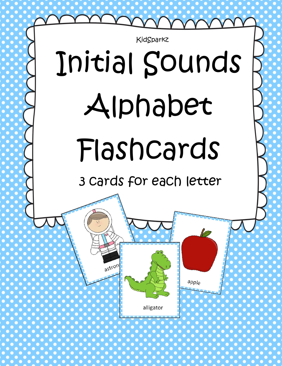 Initial Sounds Alphabet Flashcards, Page 1
