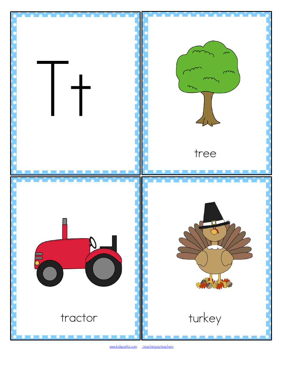 Initial Sounds Alphabet Flashcards, Page 21