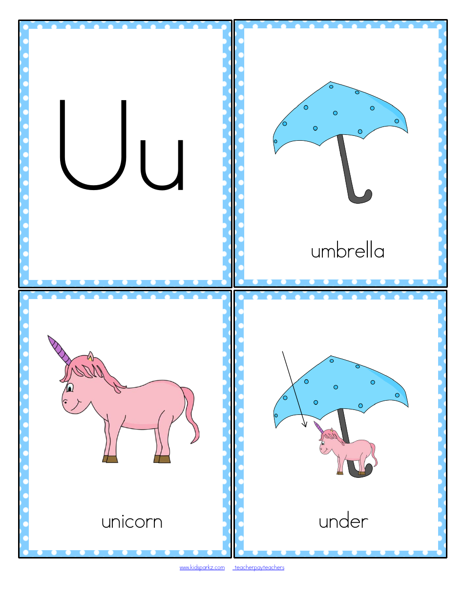 Initial Sounds Alphabet Flashcards, Page 22