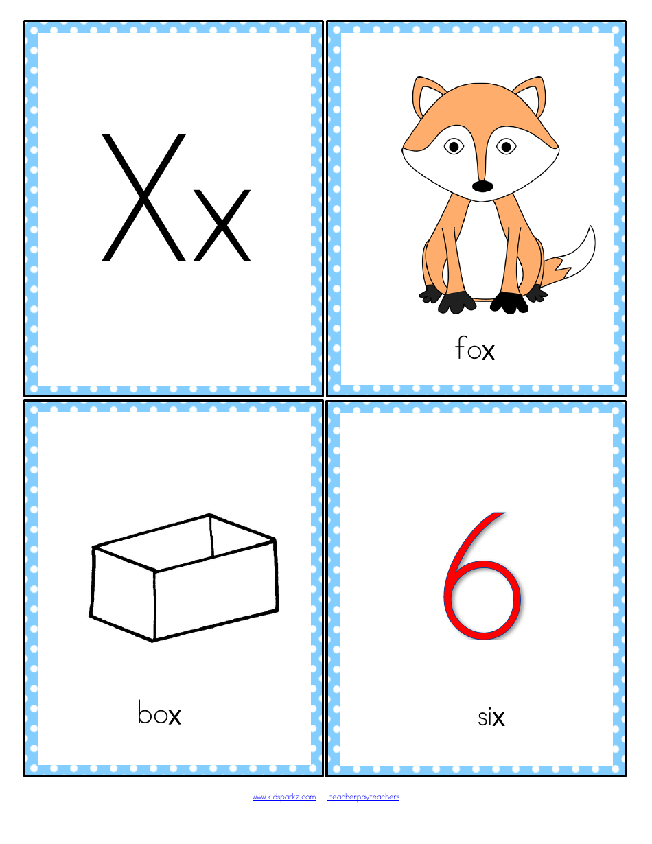 Initial Sounds Alphabet Flashcards, Page 25