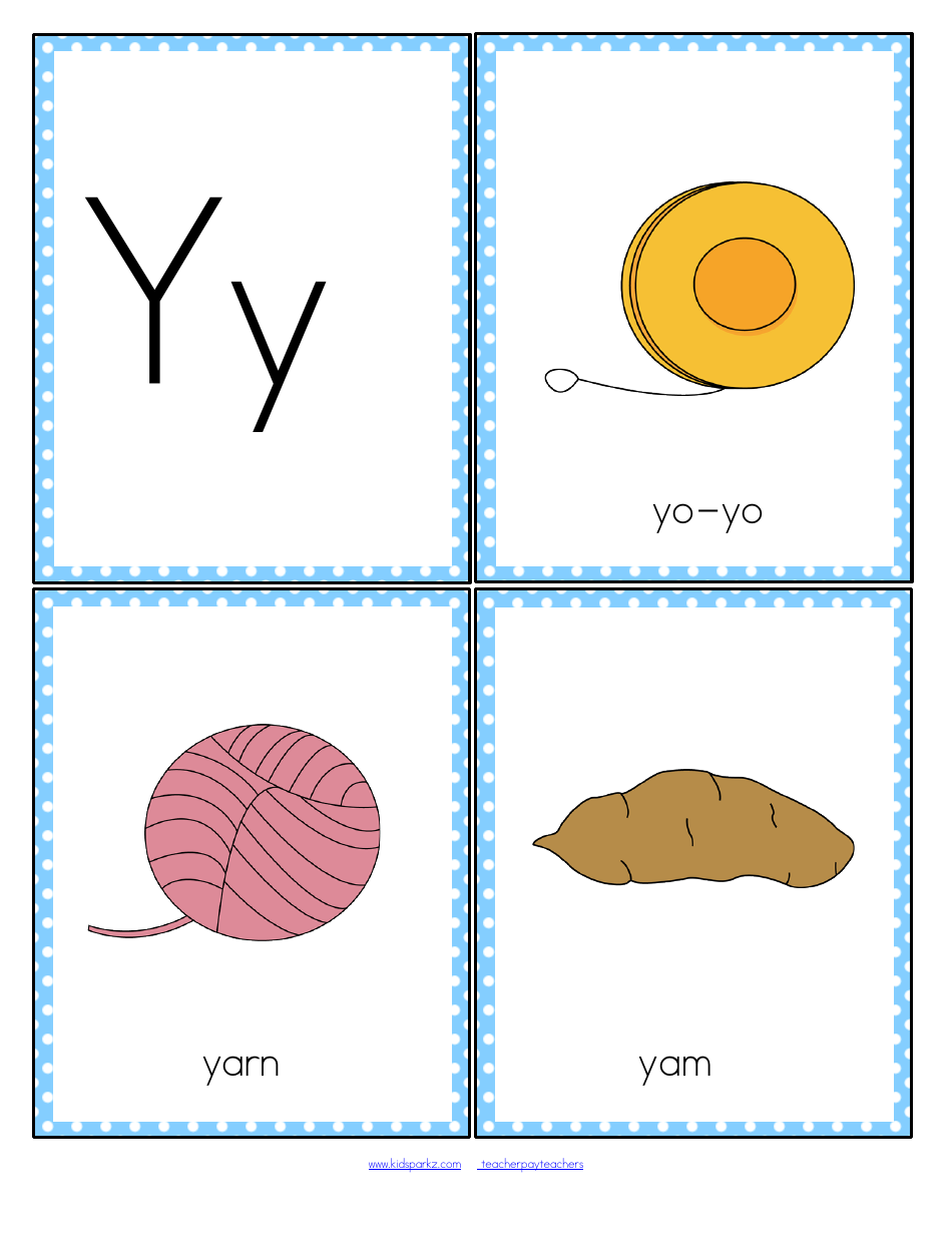 Initial Sounds Alphabet Flashcards, Page 26
