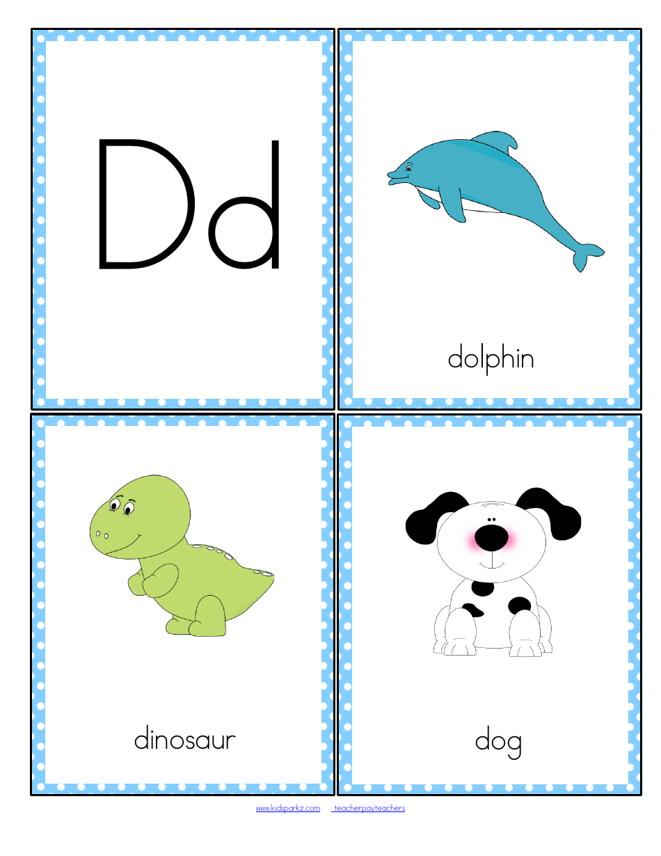 Initial Sounds Alphabet Flashcards, Page 5
