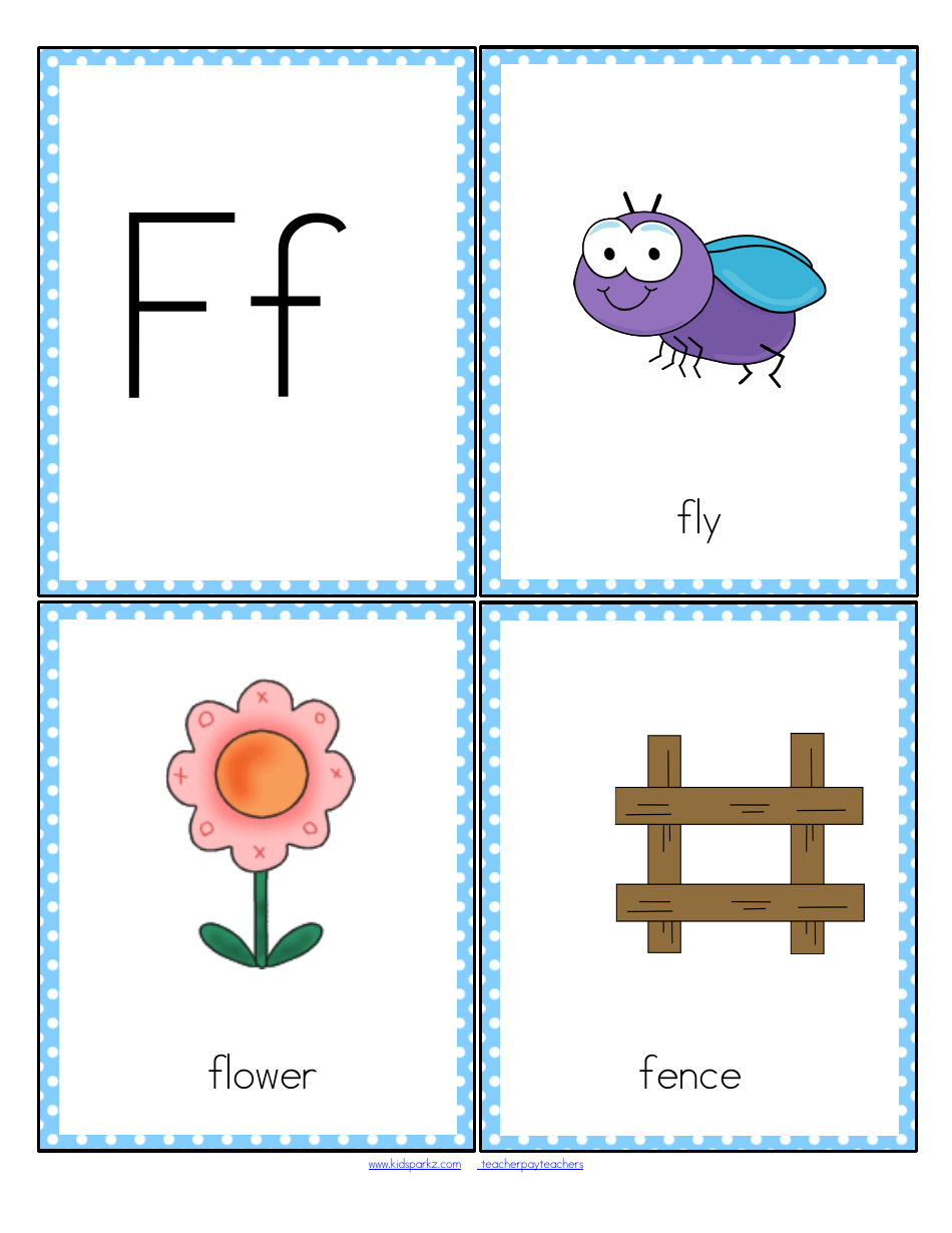 Initial Sounds Alphabet Flashcards, Page 7