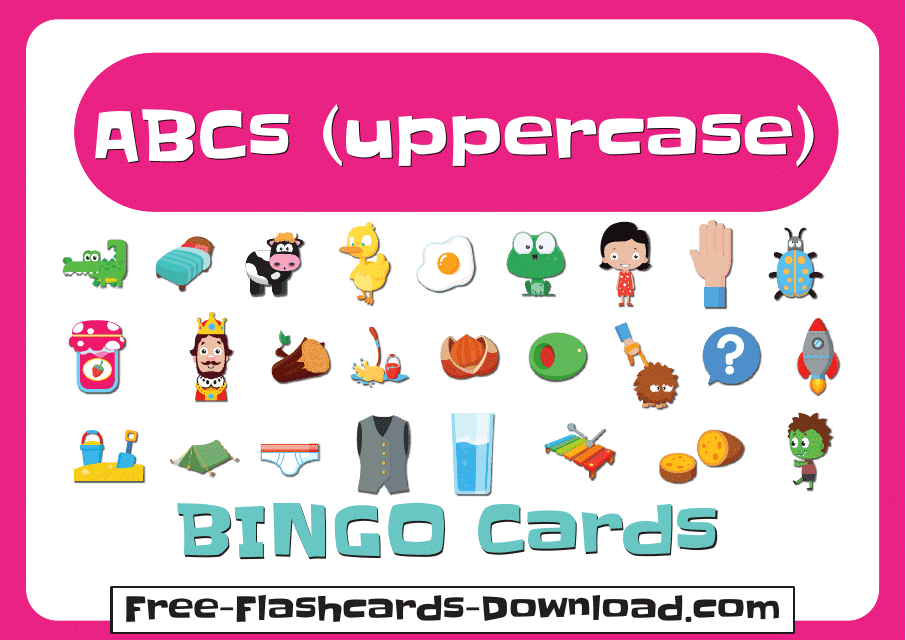 Uppercase English Alphabet Bingo Flashcards