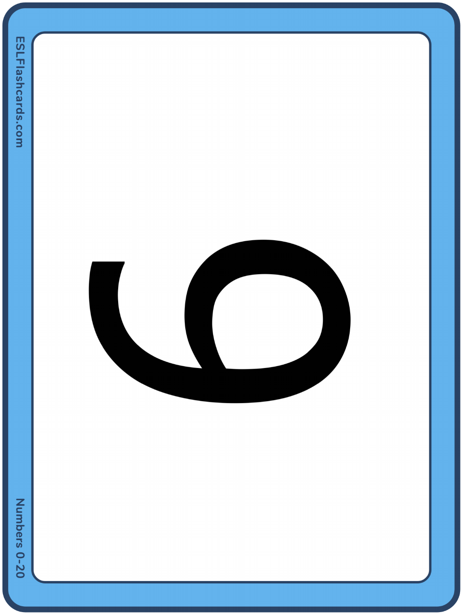 Large 0-20 Number Flashcards, Page 10