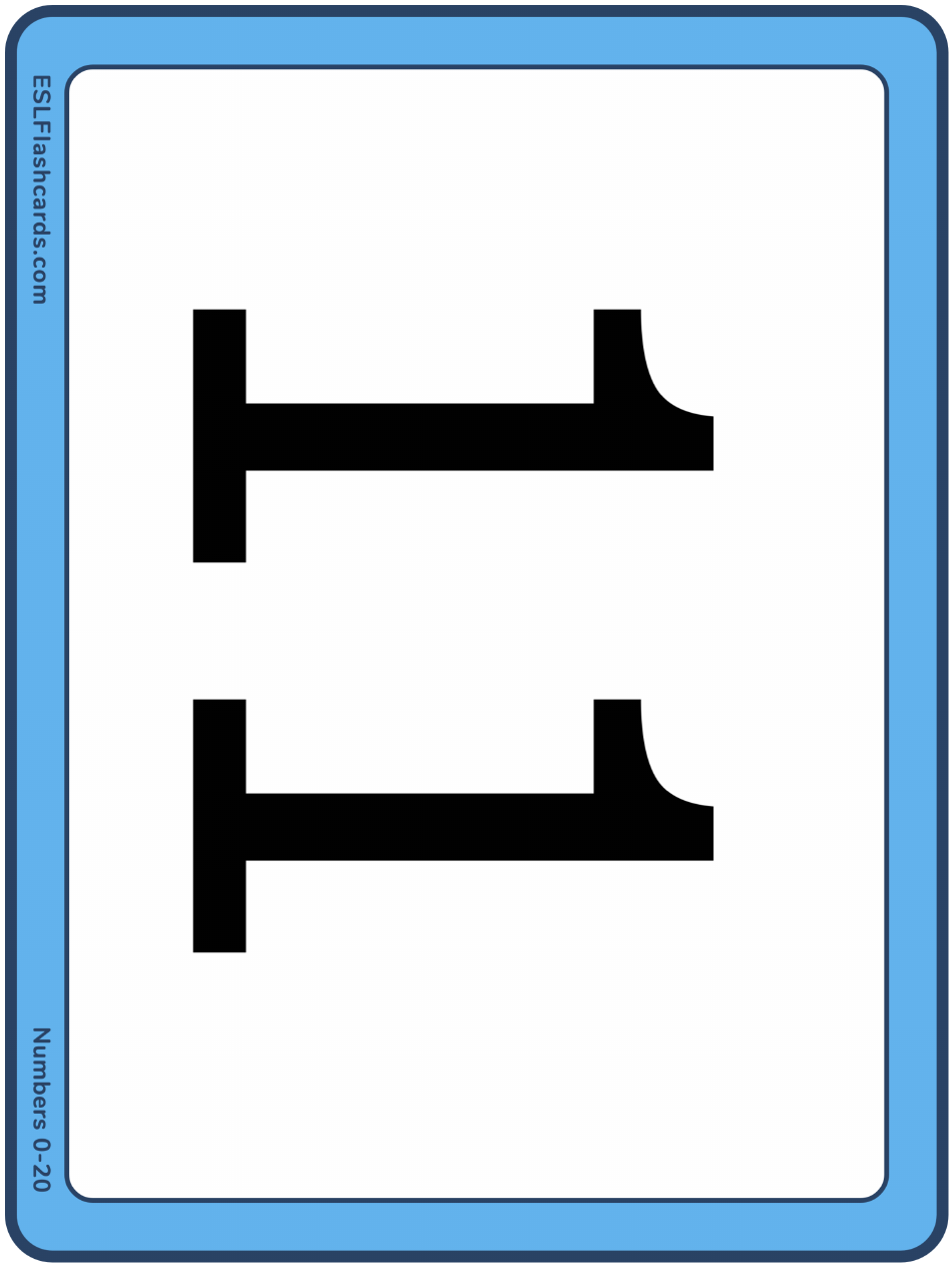 Large 0-20 Number Flashcards, Page 12