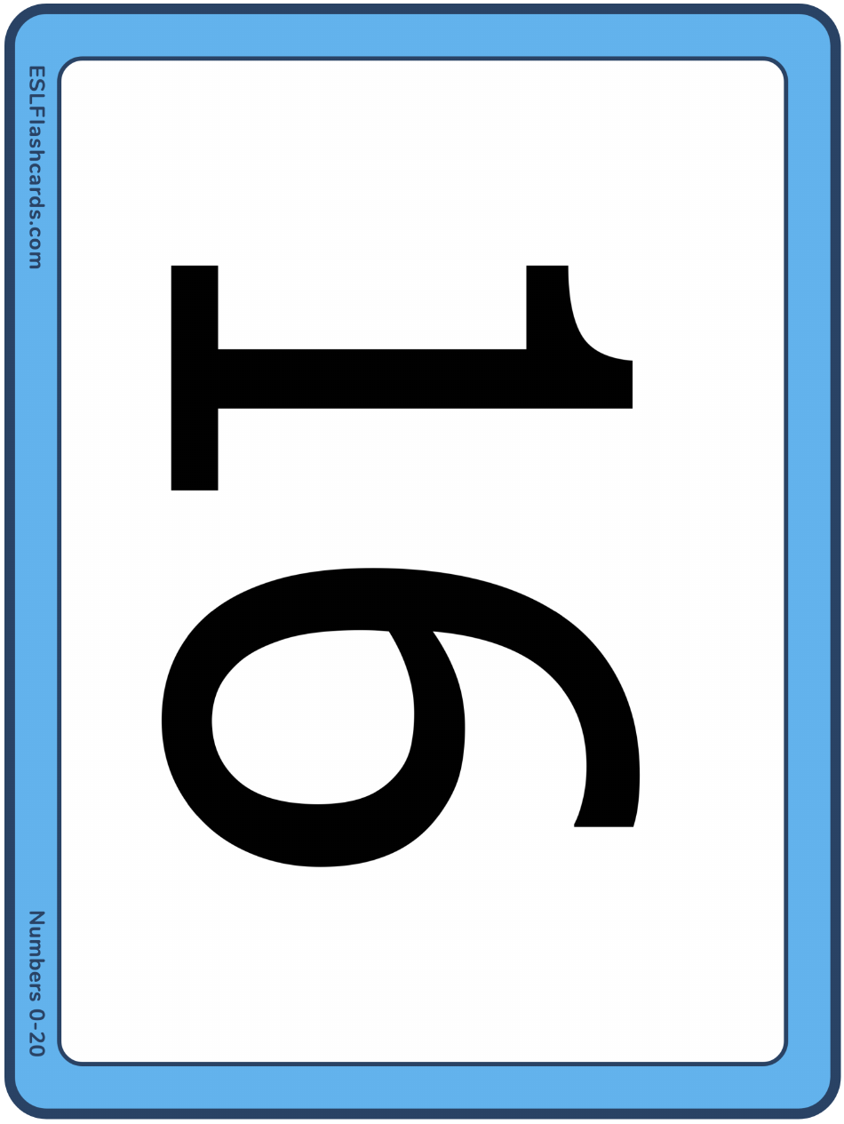 Large 0-20 Number Flashcards, Page 17