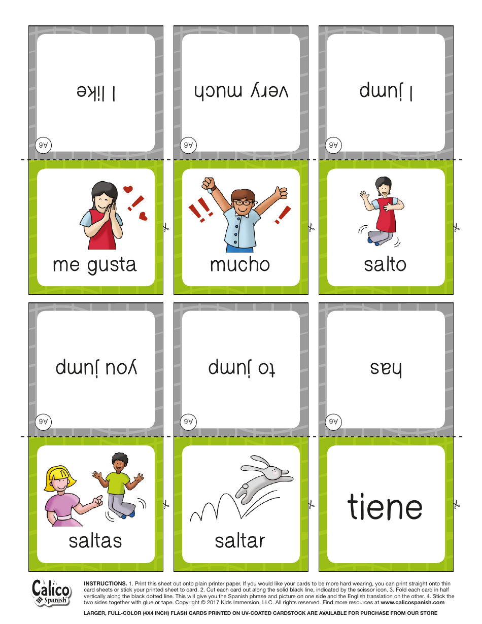 Spanish Flashcards With Pictures, Page 10