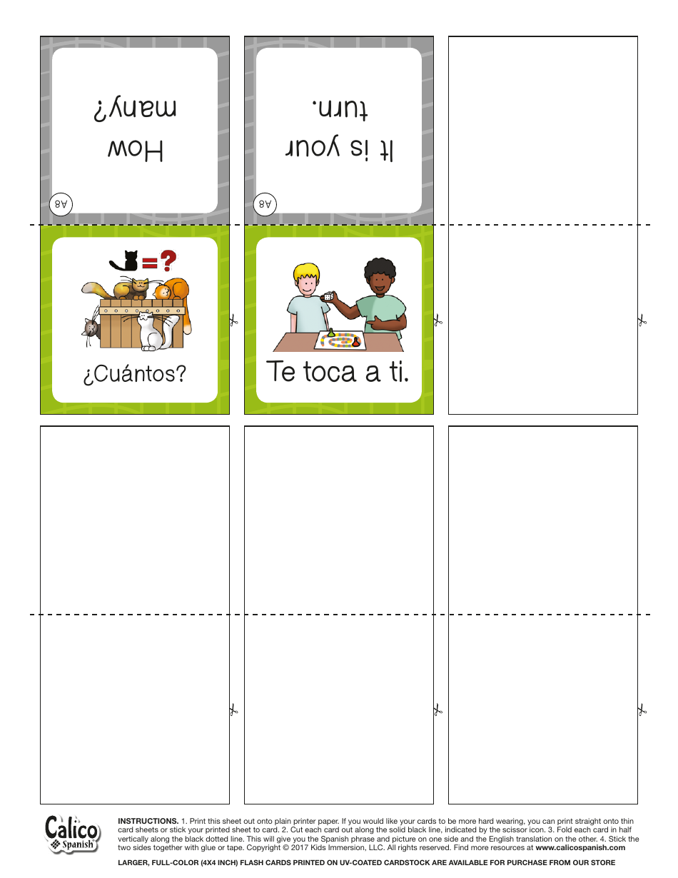 Spanish Flashcards With Pictures, Page 14