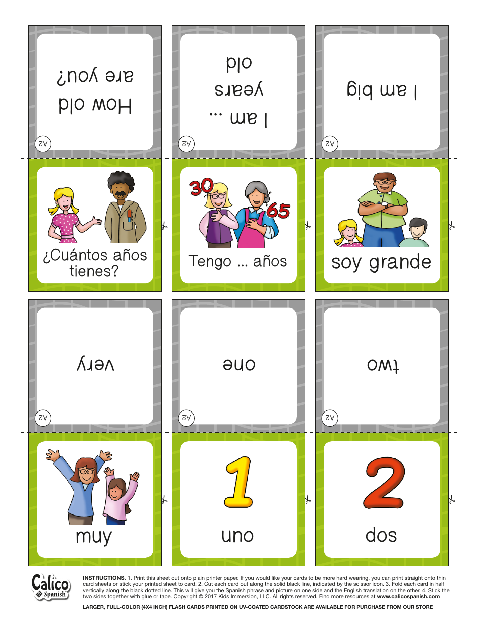 Spanish Flashcards With Pictures, Page 3