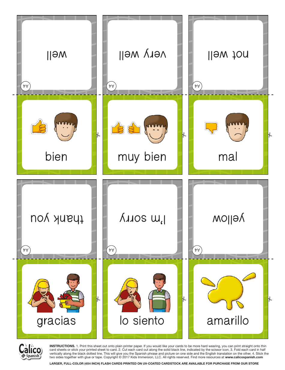 Spanish Flashcards With Pictures, Page 7