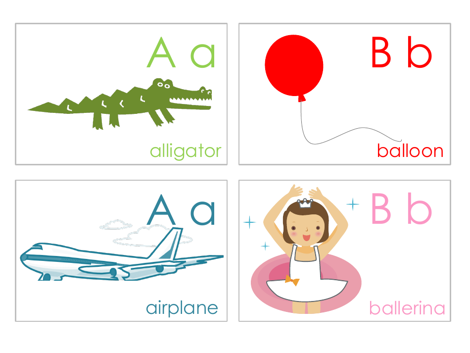 English Letters Flashcards, Page 1