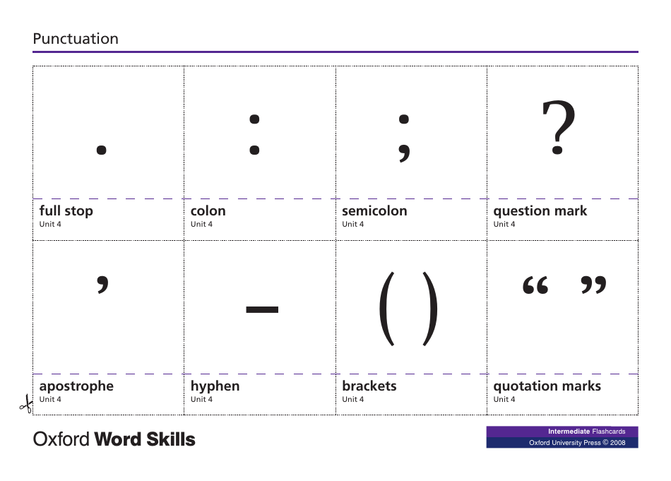 Oxford Word Skills Intermediate Flashcards Download Printable PDF ...