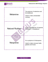 Neet Biology Flashcards - Polymers, Page 7