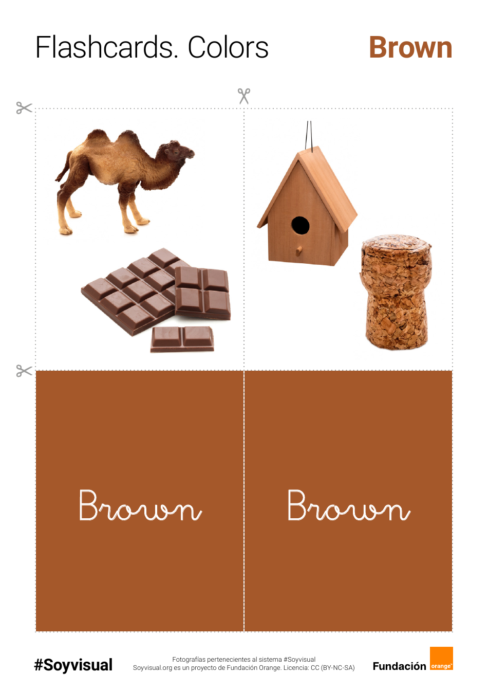 English Flashcards - Colors (Spanish), Page 10