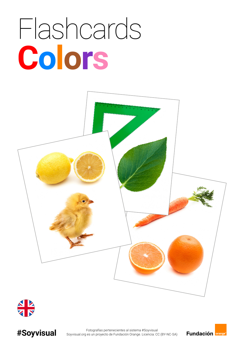 English Flashcards - Colors (Spanish), Page 1