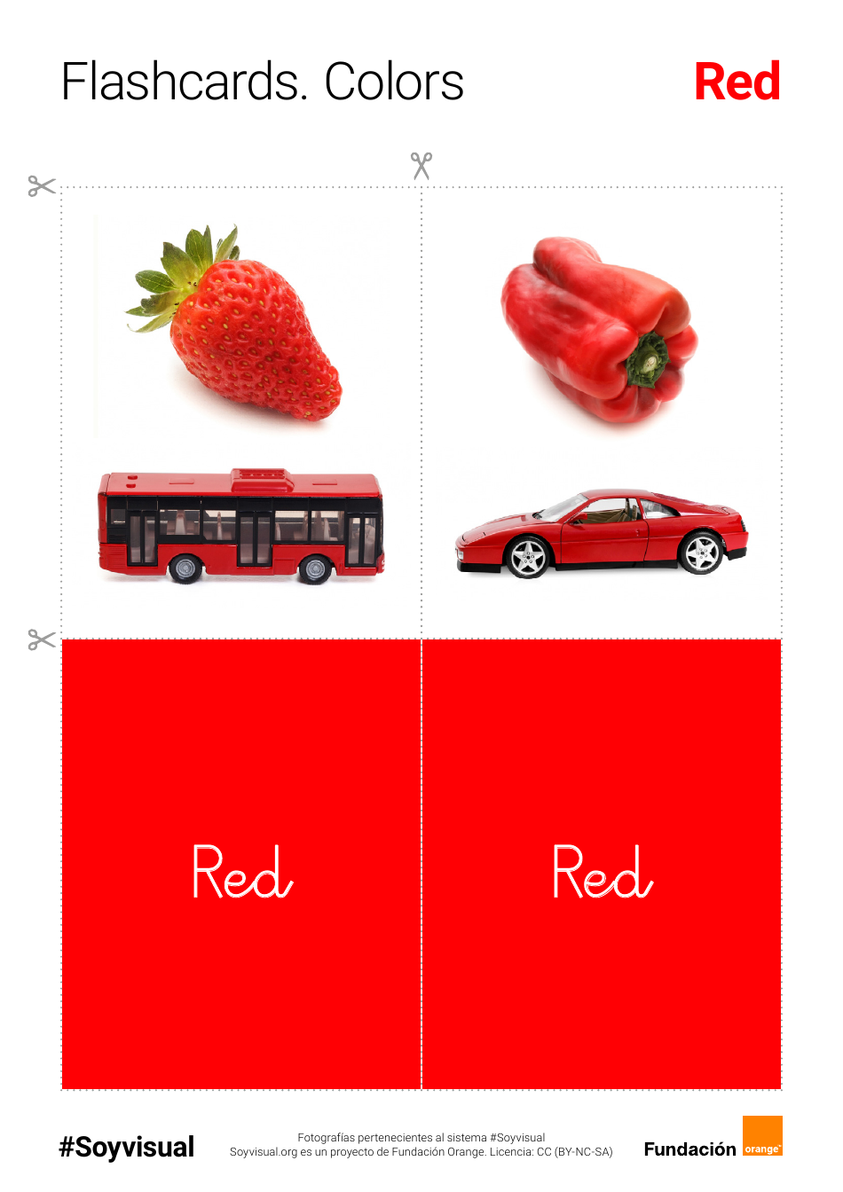 English Flashcards - Colors (Spanish), Page 4