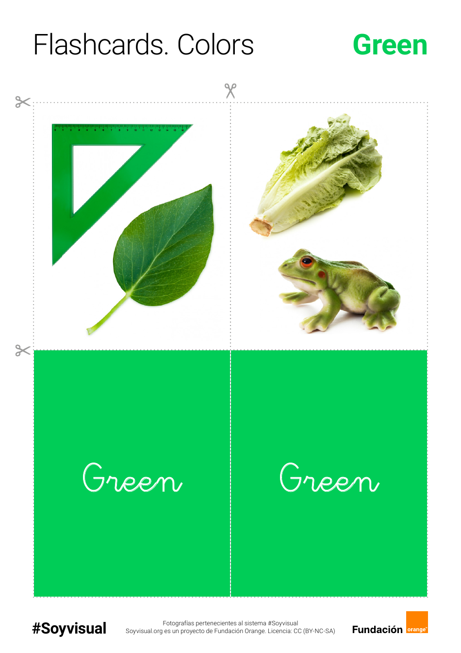 English Flashcards - Colors (Spanish), Page 7