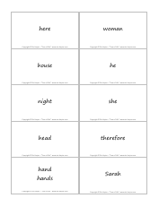 Hebrew Vocabulary Flashcards, Page 3