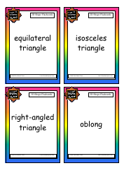 2d Shape Flashcards - Words, Page 2