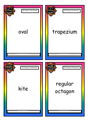 2d Shape Flashcards - Words, Page 3