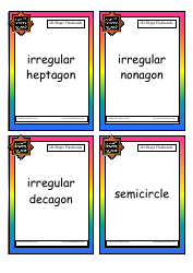 2d Shape Flashcards - Words, Page 6
