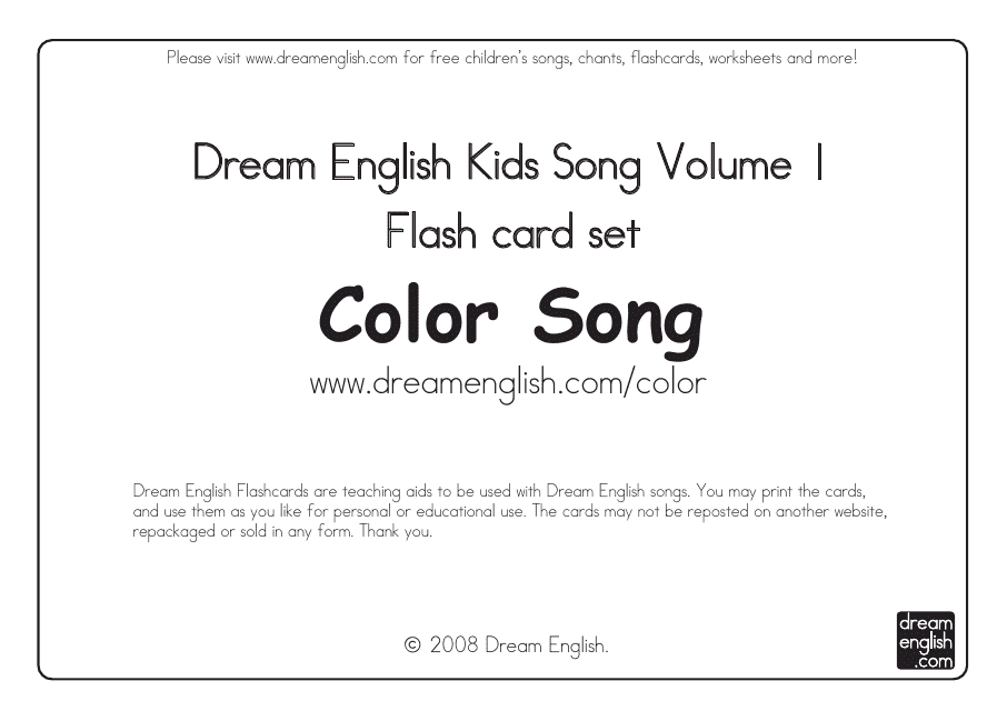 Color Flashcards - Star