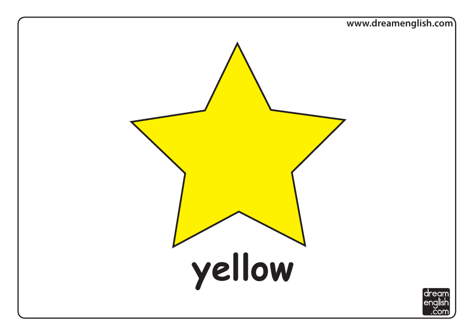 Color Flashcards - Star, Page 4