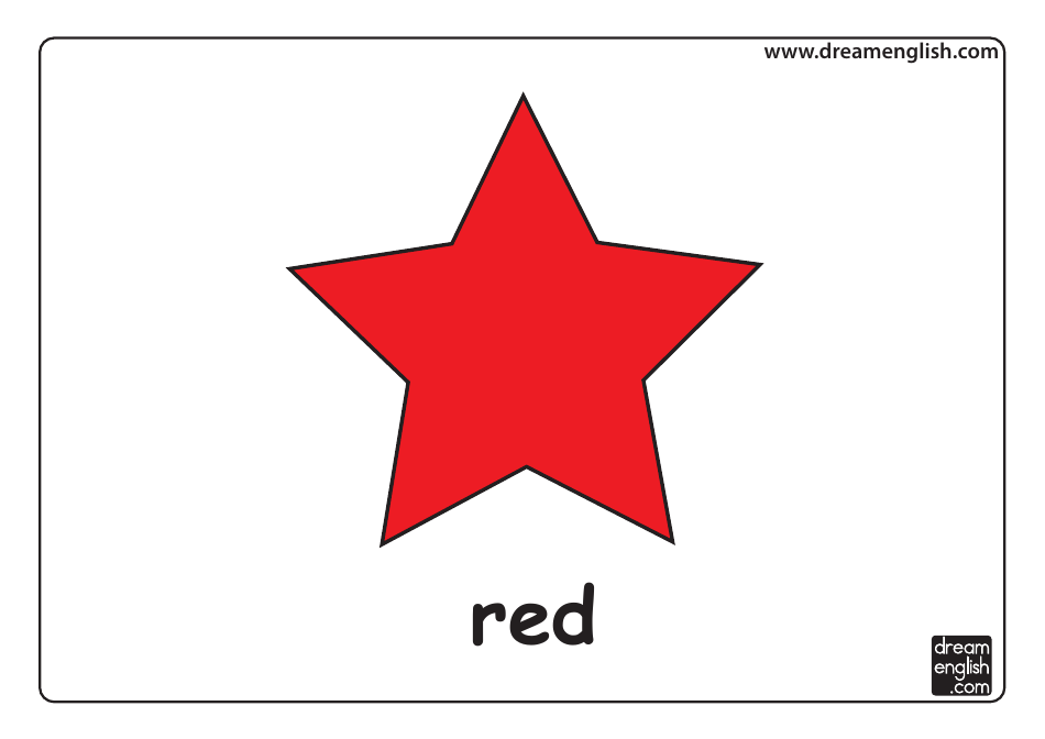 Color Flashcards - Star, Page 6