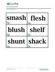Phonics Flashcards - Sh Blend Words, Page 4