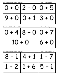 Document preview: First Grade Math Flashcards - Addition, Subtraction