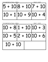 First Grade Math Flashcards - Addition, Subtraction, Page 4
