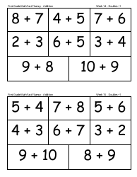 First Grade Math Flashcards - Addition, Subtraction, Page 6