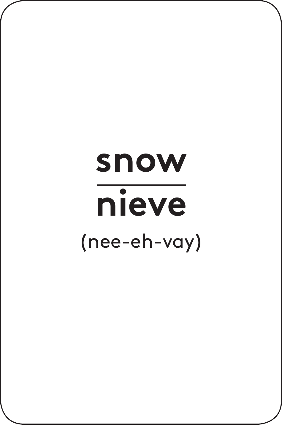 Spanish Flashcards - Rain, Snow, Sun, Page 4