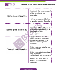 Neet Biology Flashcards - Biodiversity and Conservation, Page 2
