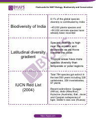 Neet Biology Flashcards - Biodiversity and Conservation, Page 3