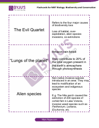 Neet Biology Flashcards - Biodiversity and Conservation, Page 4