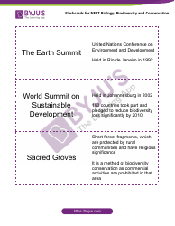 Neet Biology Flashcards - Biodiversity and Conservation, Page 7