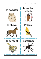 French Flashcards - Animals, Colours, Sport, Page 6