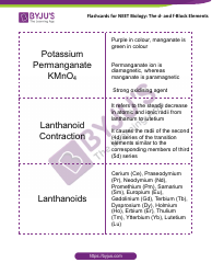 Neet Biology Flashcards - the D- and F-Block Elements, Page 3