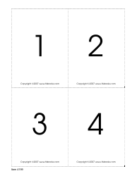 Document preview: Number Recognition Flashcards